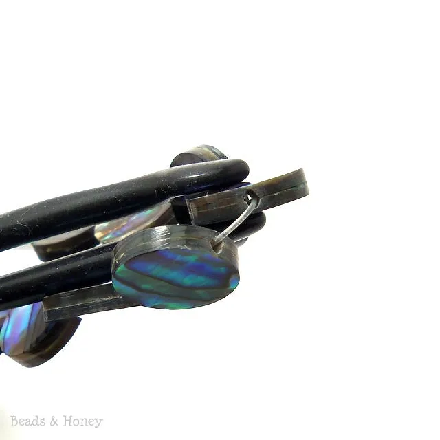 Abalone Shell Bead Coin Flat 11-12mm (Half Strand)