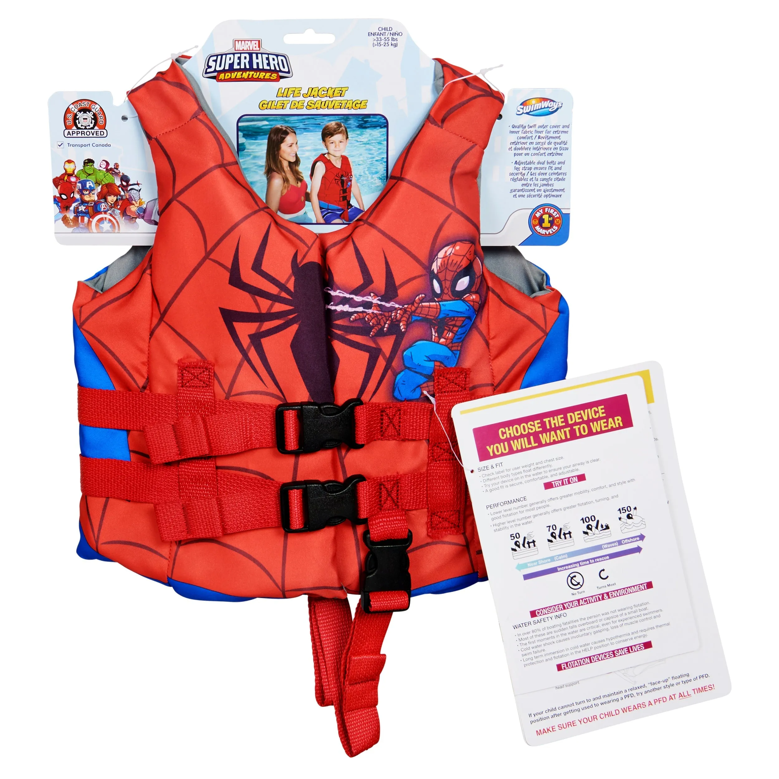 SwimWays Marvel Spider-Man PFD Life Jacket